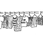 Kleidung auf Kleiderstange